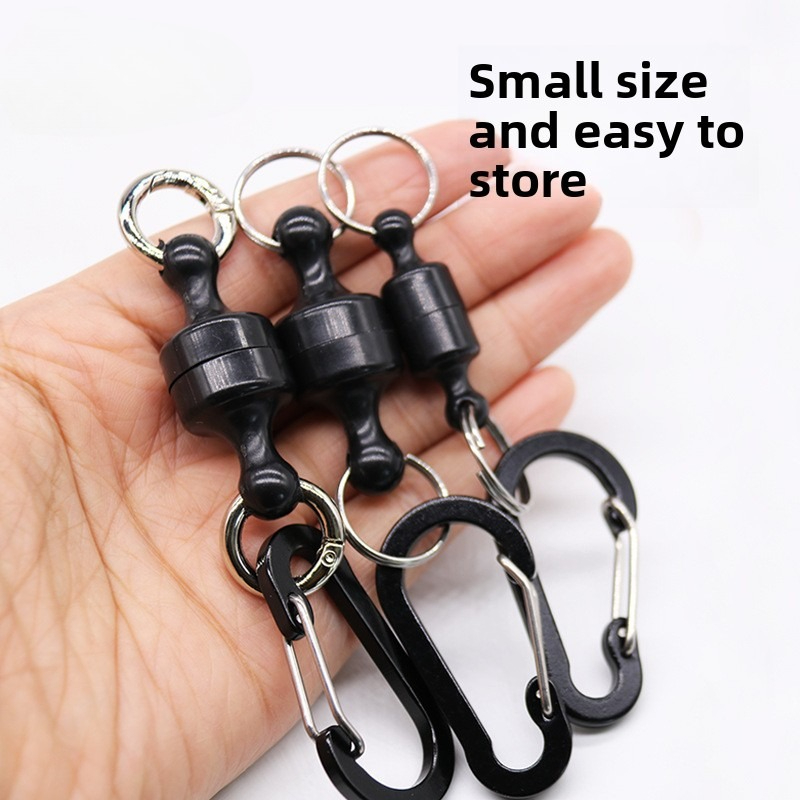 Fishing Gloves - Czarna magnetyczna klamra do mocowania rękawic