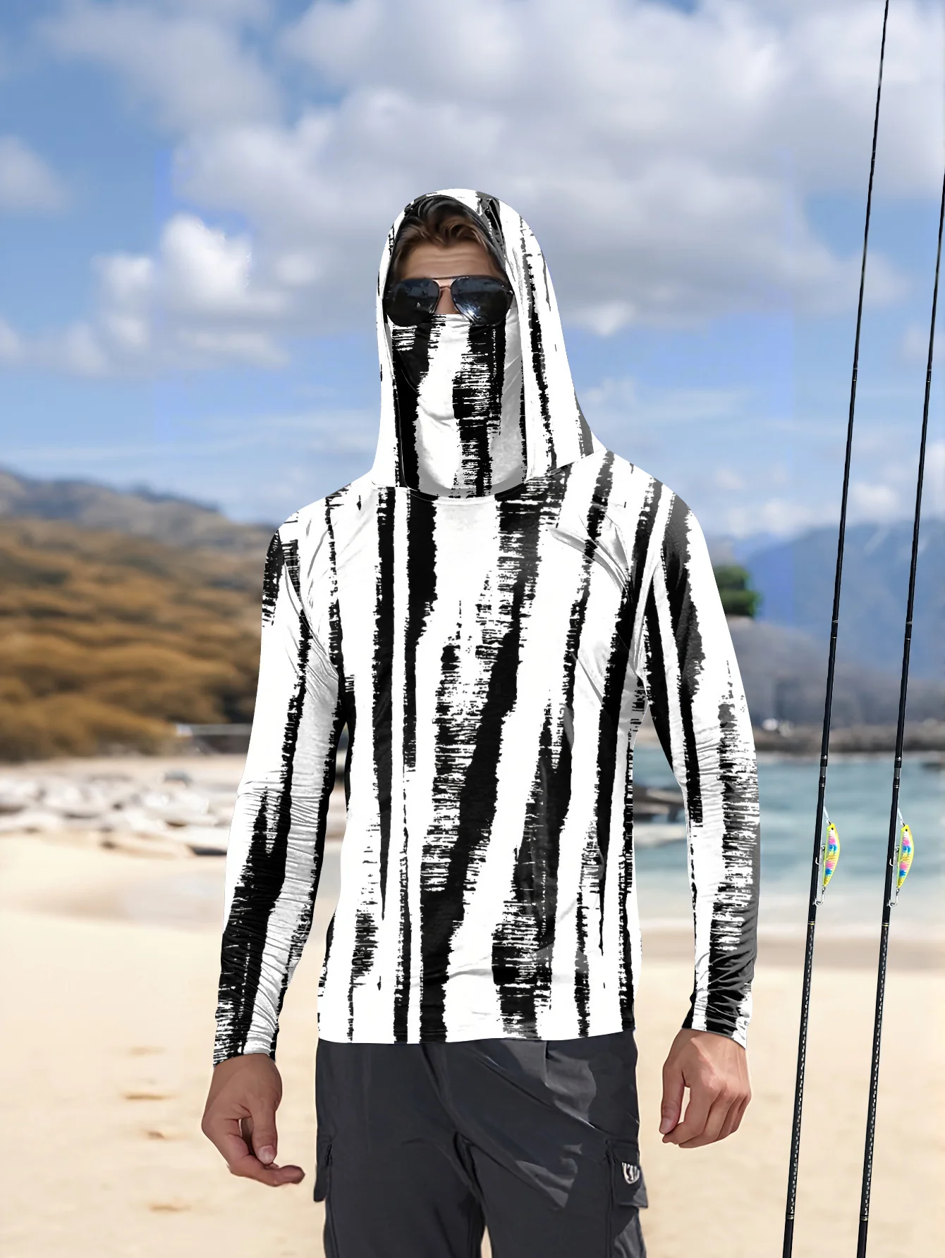 Męska bluza z kapturem w czarn – Fishing Hoodie recenzja i cena